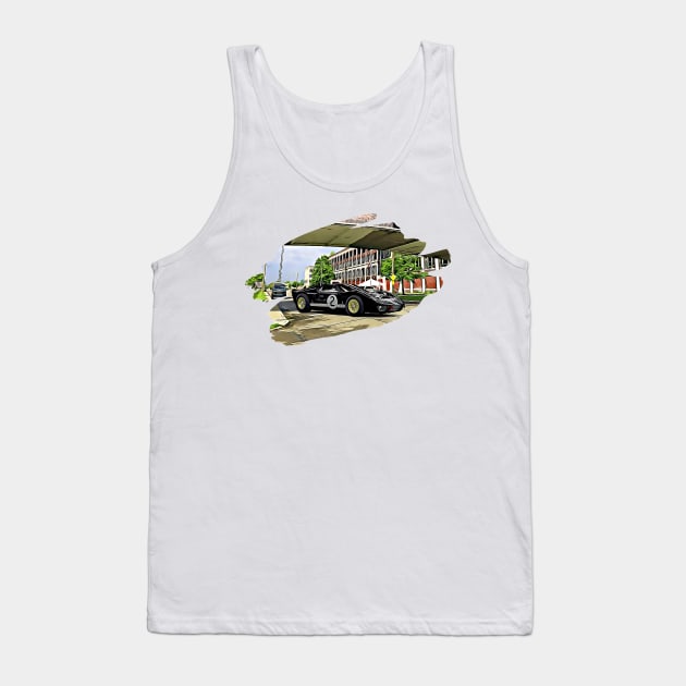 GT40 MK2 Detroit Print Tank Top by Auto-Prints